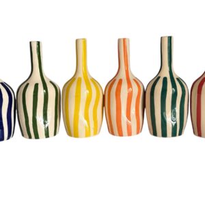 Vases émaillés à rayures Collection Soleil - Origine Maroc