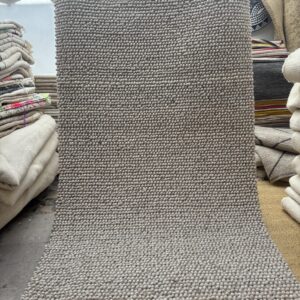 tapis boules laine gris - Origine Maroc