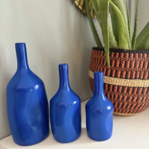 vase tadelakt bleu