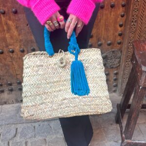 Panier Miss Jul bleu. - Origine Maroc