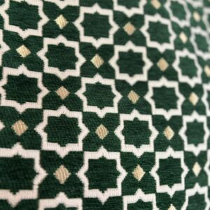 Motifs tote bag velours vert - Maroc